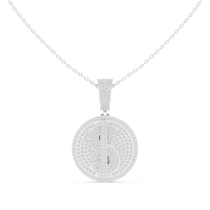 Pavé Lab Grown Diamond Dollar Sign Medallion Chain & Pendant