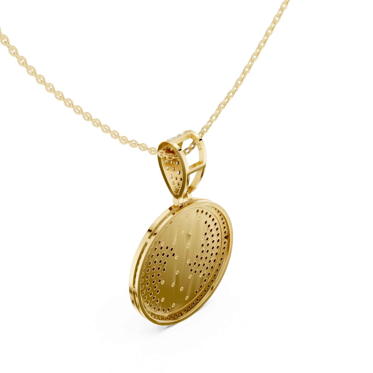 Pavé Lab Grown Diamond Dollar Sign Medallion Chain & Pendant