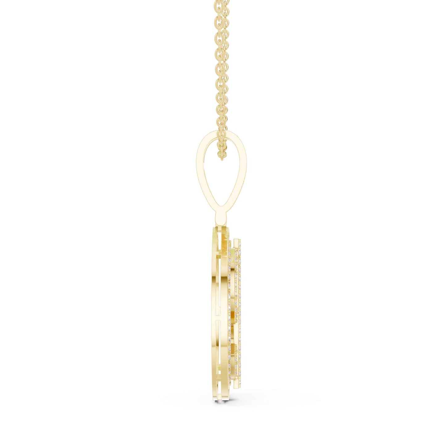 Pavé Lab Grown Diamond Dollar Sign Medallion Chain & Pendant