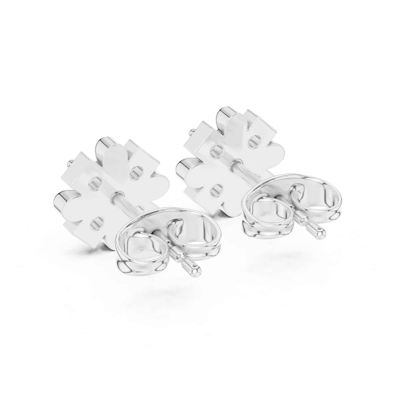 Floral Lab Grown Diamond Cluster Stud Earrings