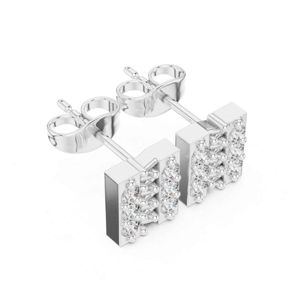 Classic Round Cut Lab Grown Diamond Stud Earrings