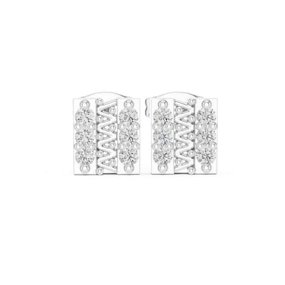 Classic Round Cut Lab Grown Diamond Stud Earrings