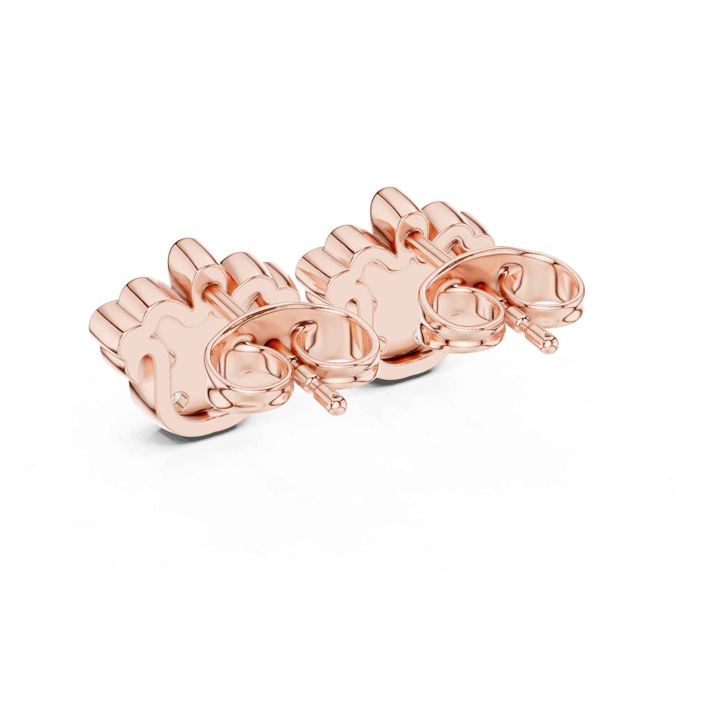 Royal Fleur Lab Grown Diamond Stud Earrings