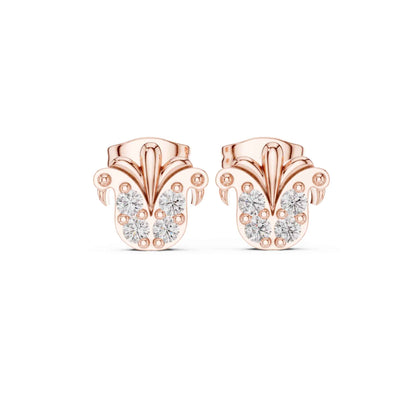 Royal Fleur Lab Grown Diamond Stud Earrings