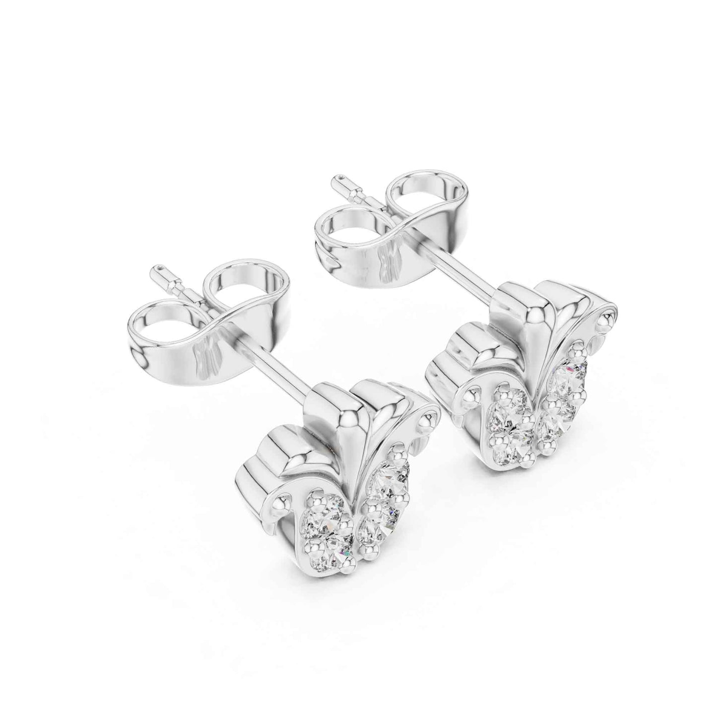 Royal Fleur Lab Grown Diamond Stud Earrings