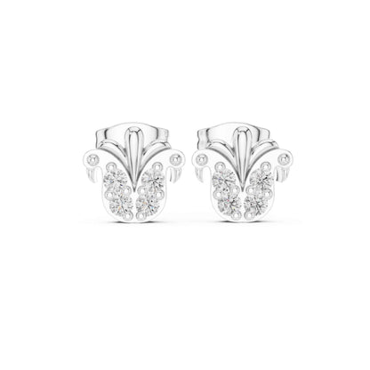 Royal Fleur Lab Grown Diamond Stud Earrings