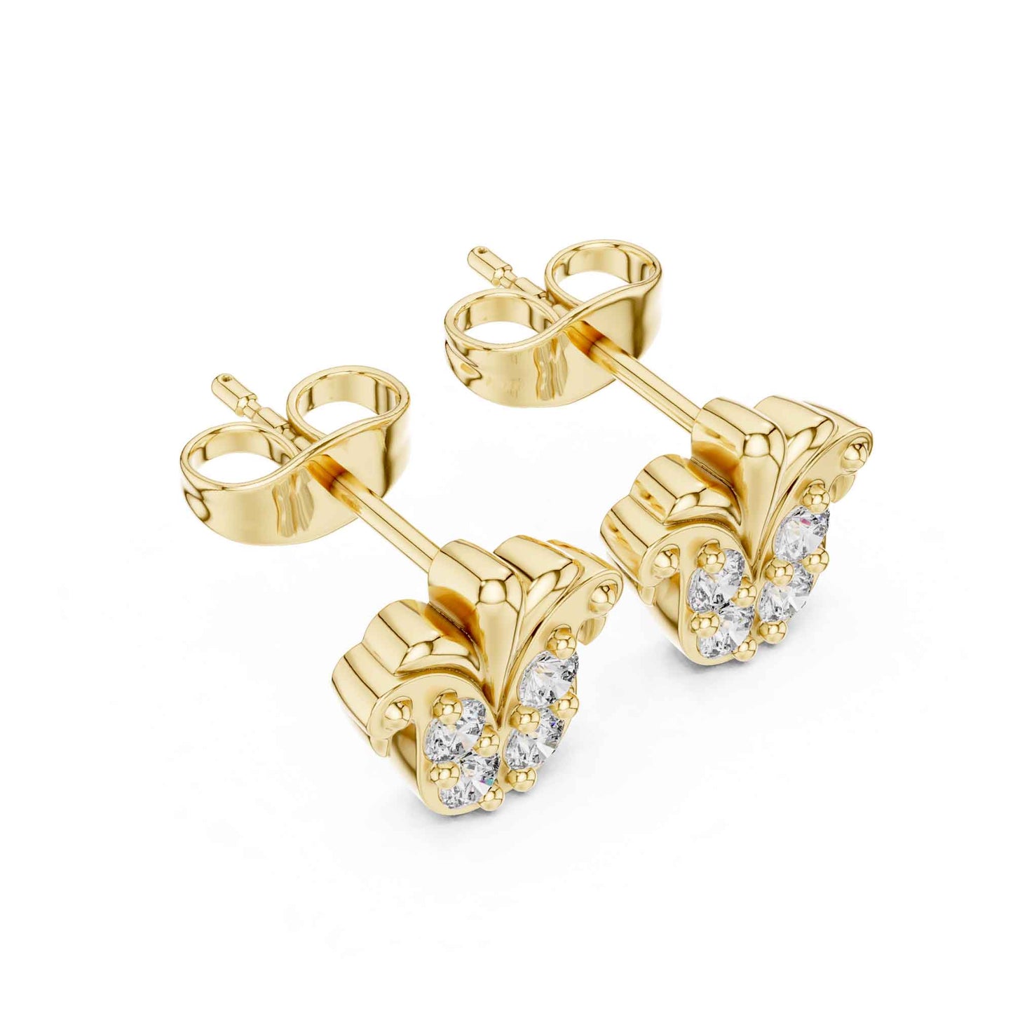 Royal Fleur Lab Grown Diamond Stud Earrings