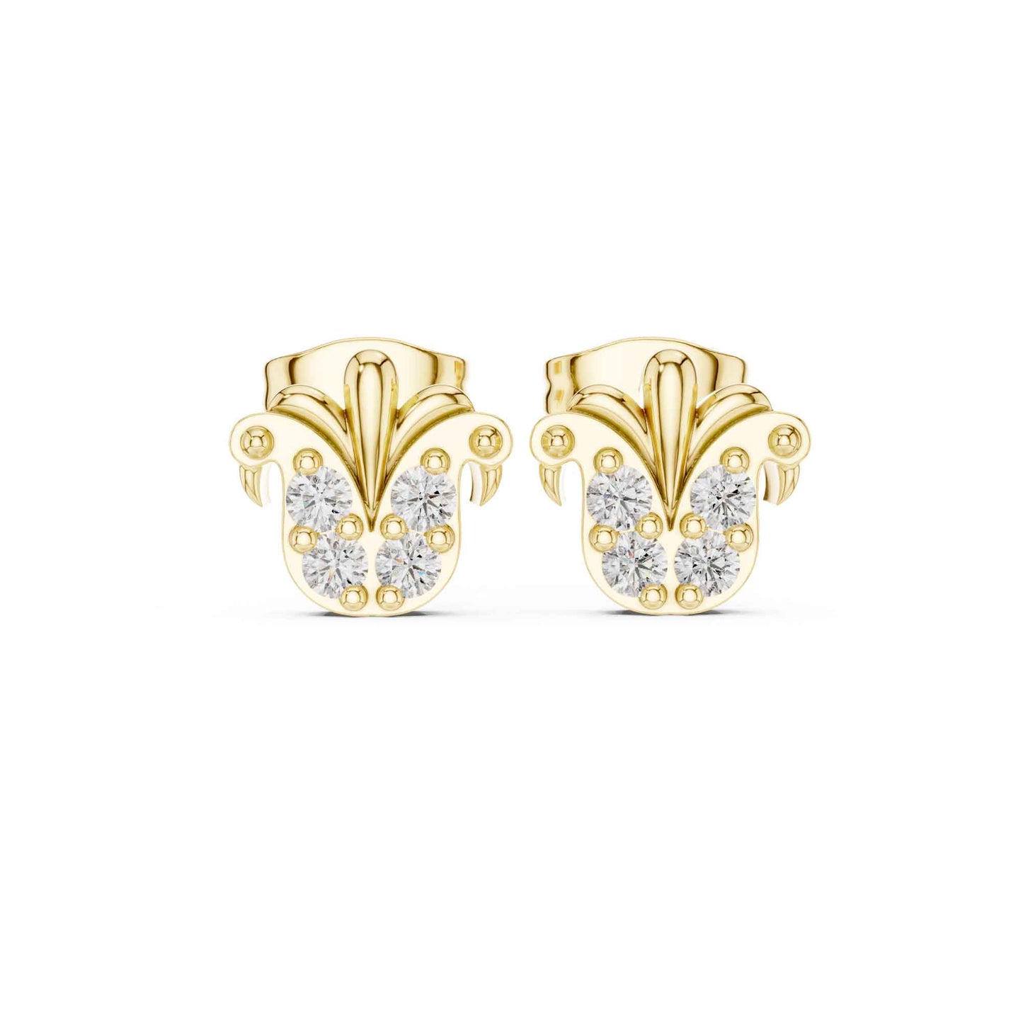 Royal Fleur Lab Grown Diamond Stud Earrings