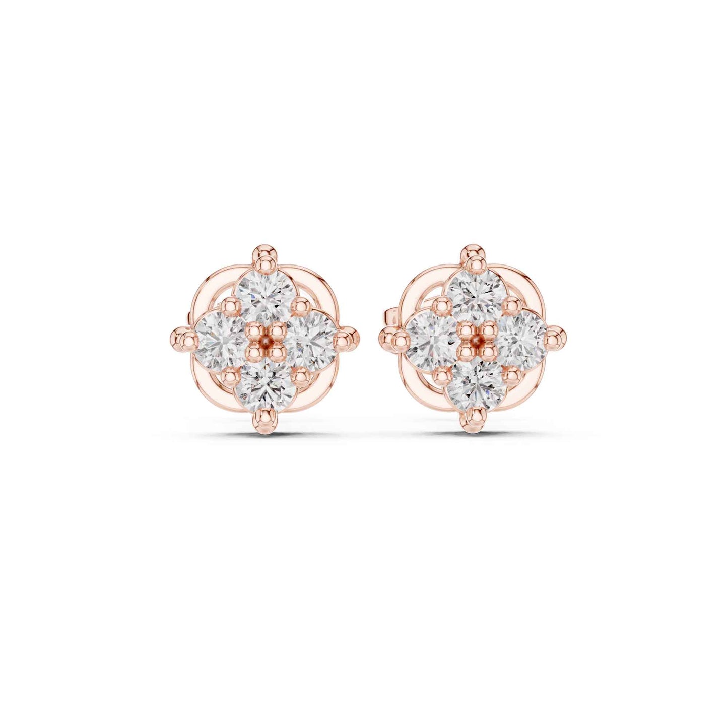 Celeste Bloom Lab Grown Diamond Stud Earrings