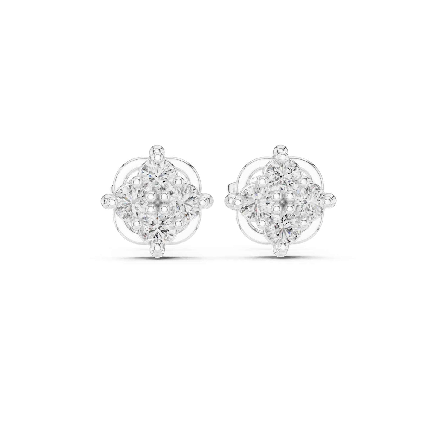 Celeste Bloom Lab Grown Diamond Stud Earrings