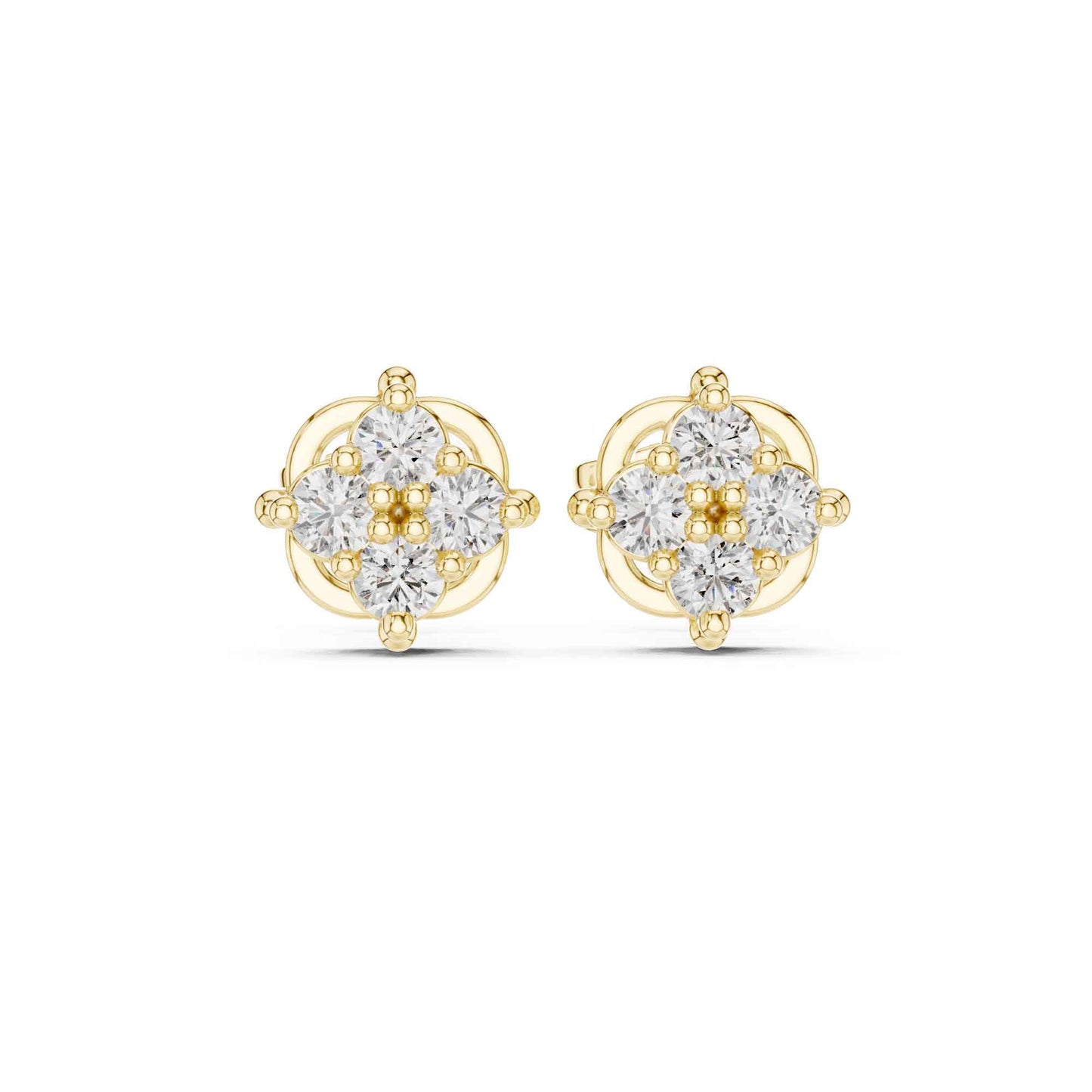 Celeste Bloom Lab Grown Diamond Stud Earrings