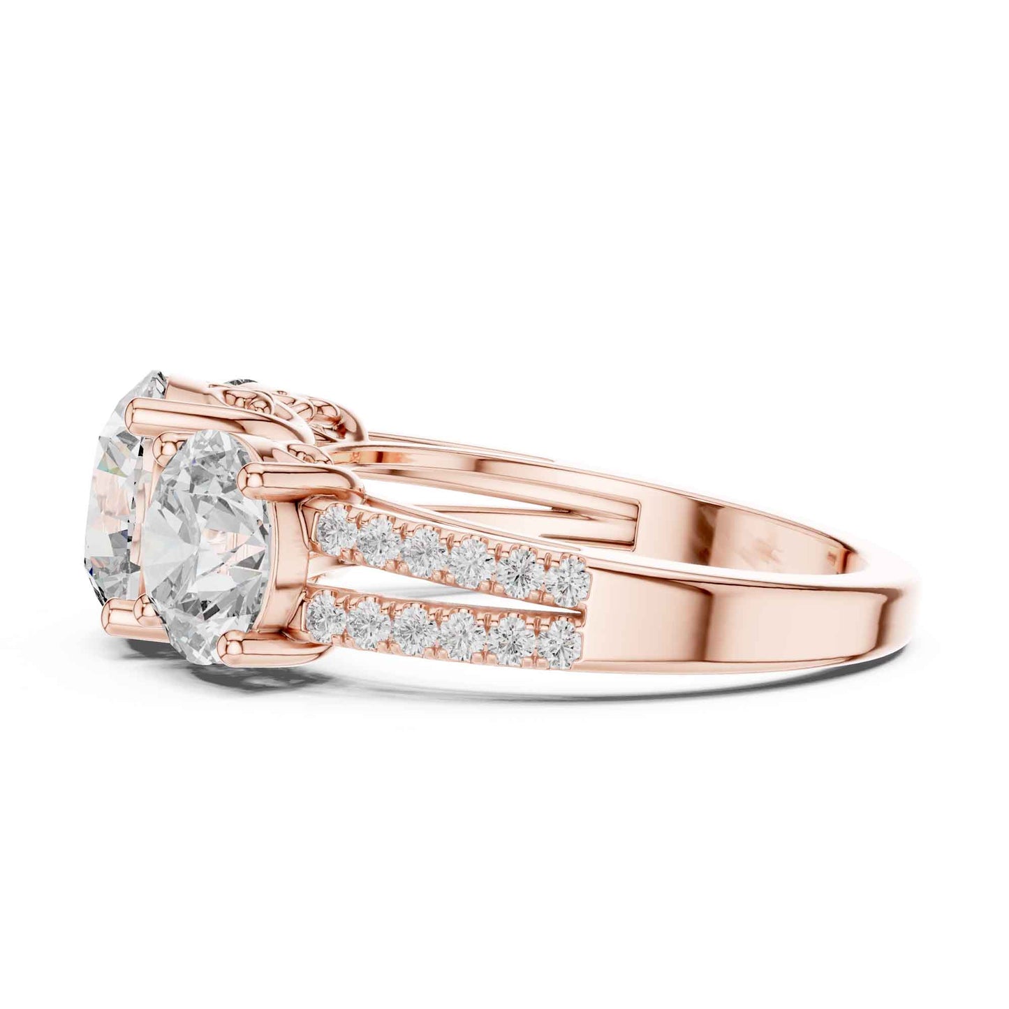 2 Carat Round Brilliant Three-Stone Diamond Ring