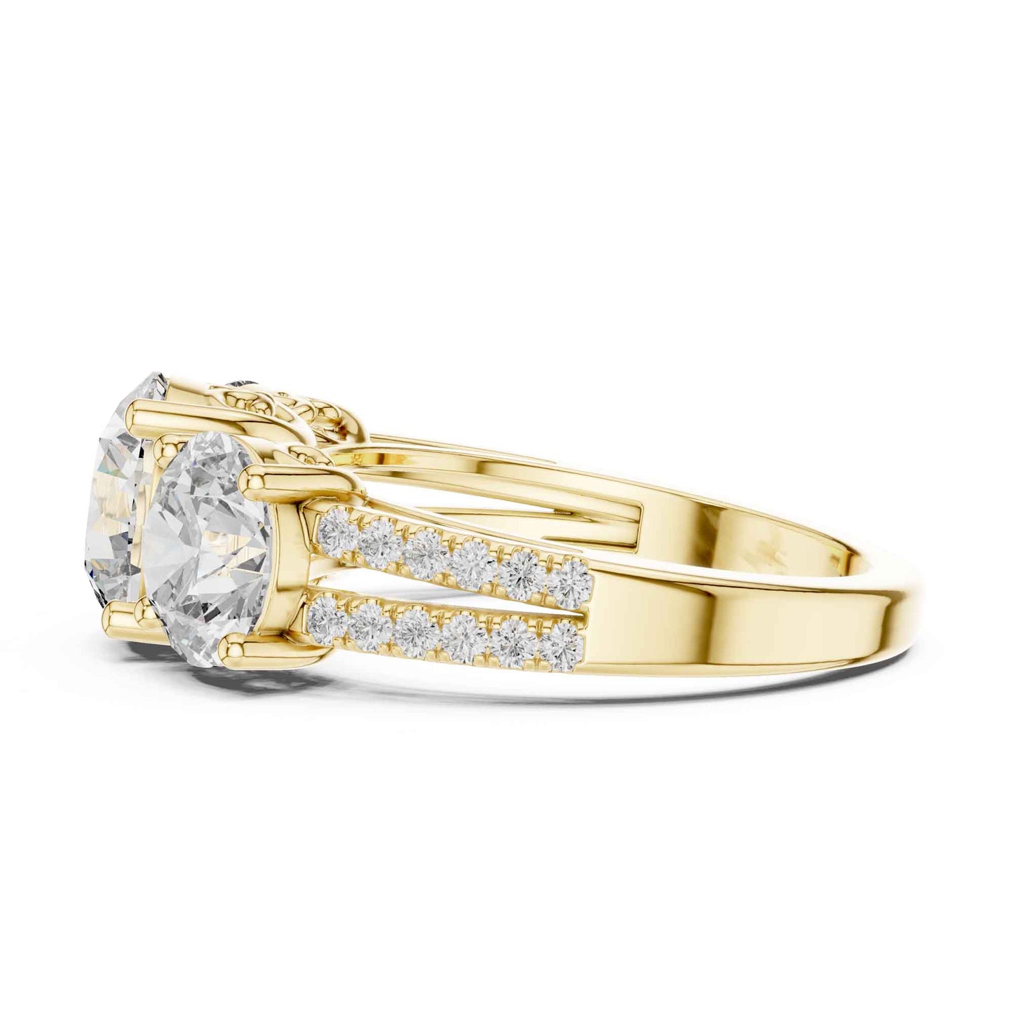 2 Carat Round Brilliant Three-Stone Diamond Ring