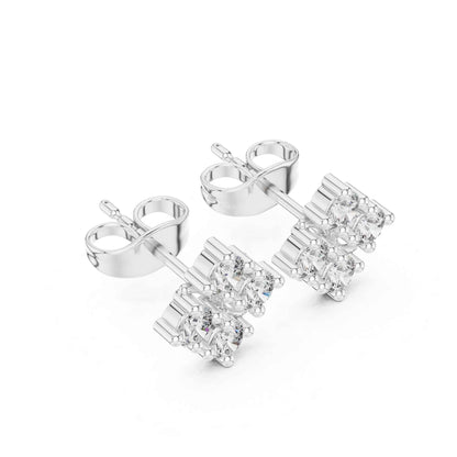 Trinity Shield Lab Grown Diamond Stud Earrings