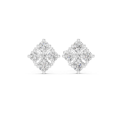 Trinity Shield Lab Grown Diamond Stud Earrings