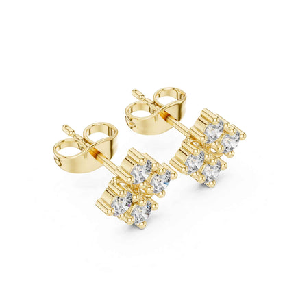 Trinity Shield Lab Grown Diamond Stud Earrings