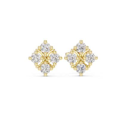 Trinity Shield Lab Grown Diamond Stud Earrings