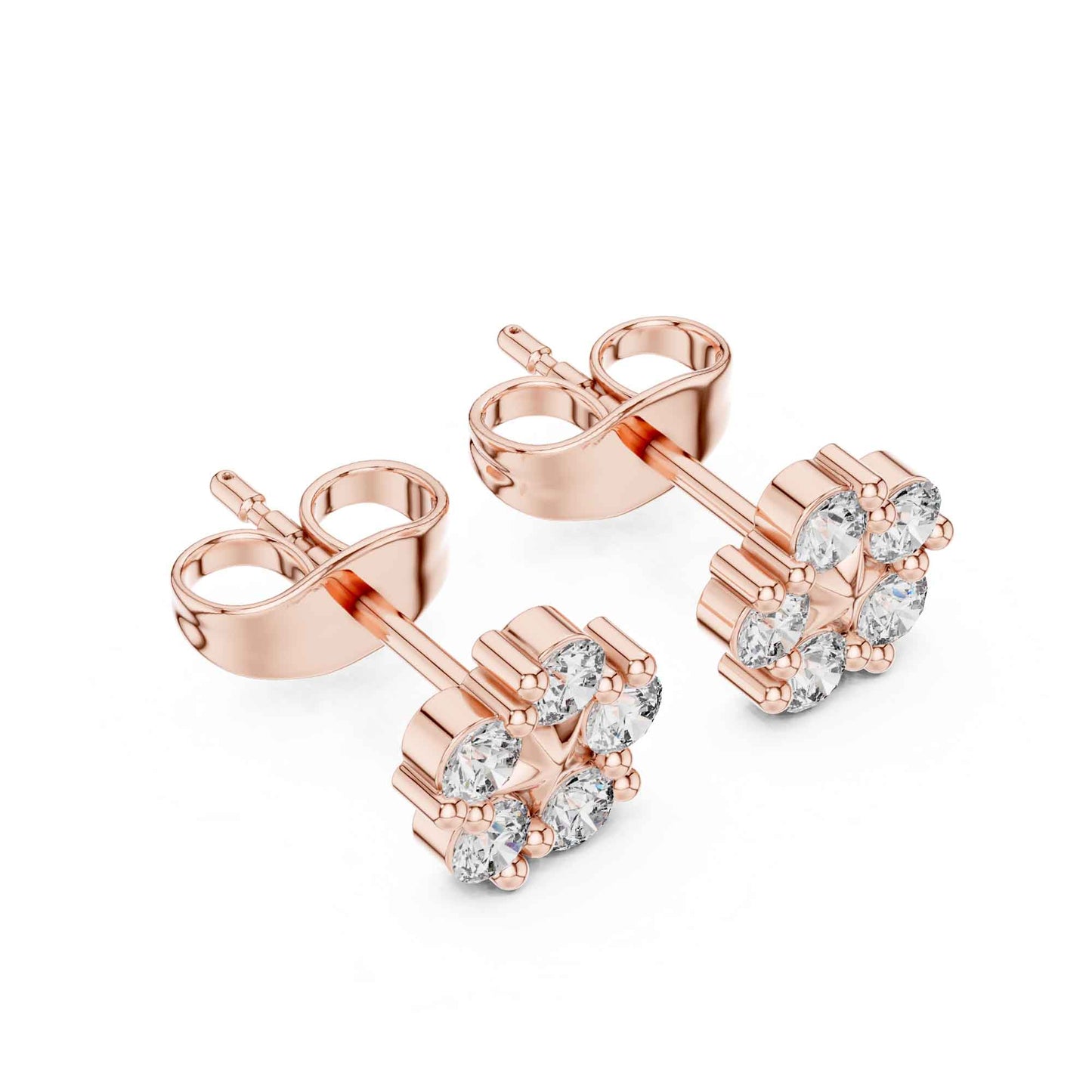 Royal Clover Lab Grown Diamond Stud Earrings