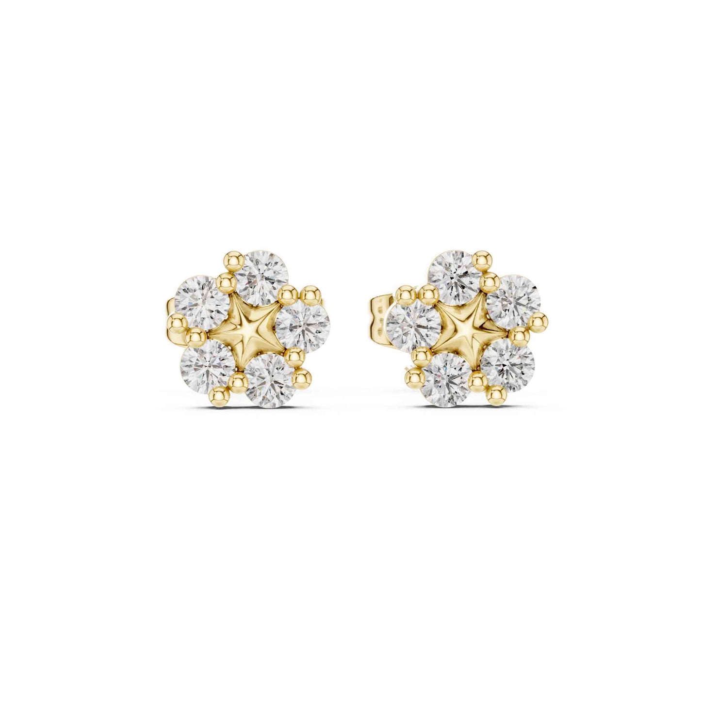 Royal Clover Lab Grown Diamond Stud Earrings