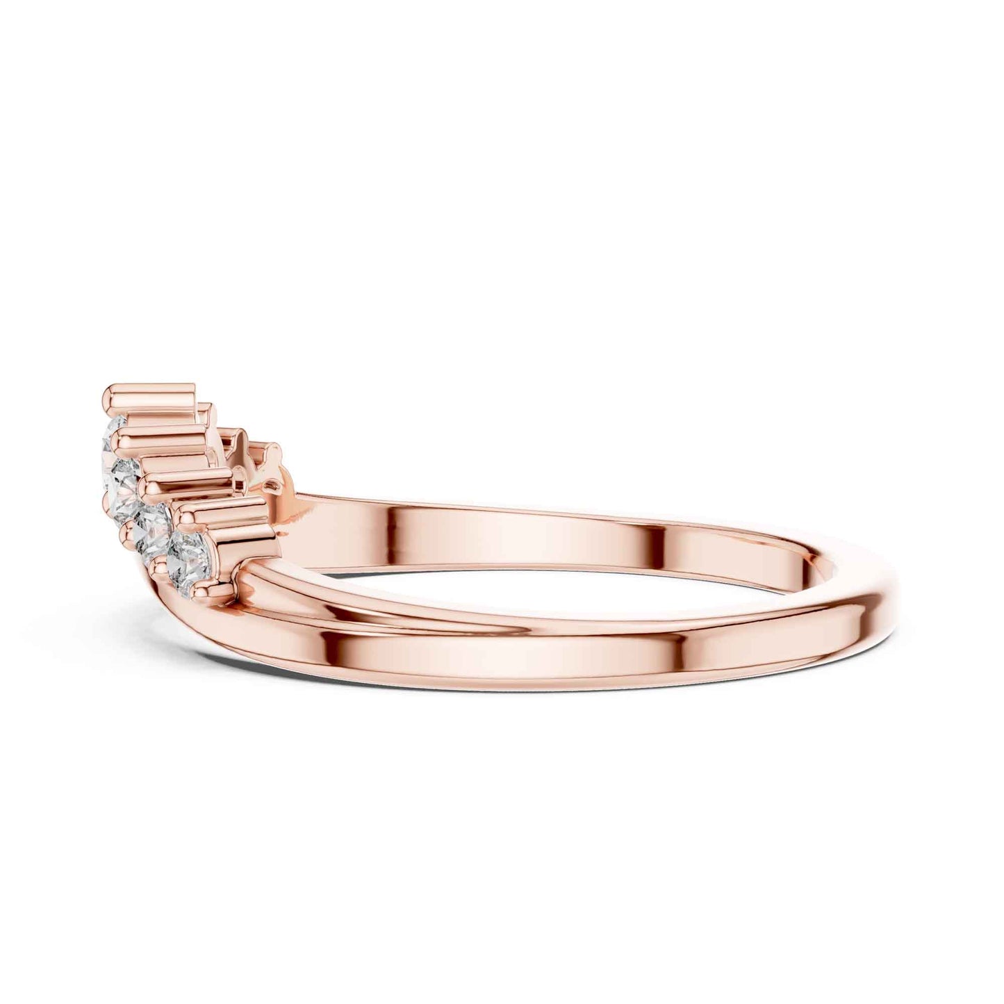 Round Diamond Half-Eternity Band Ring