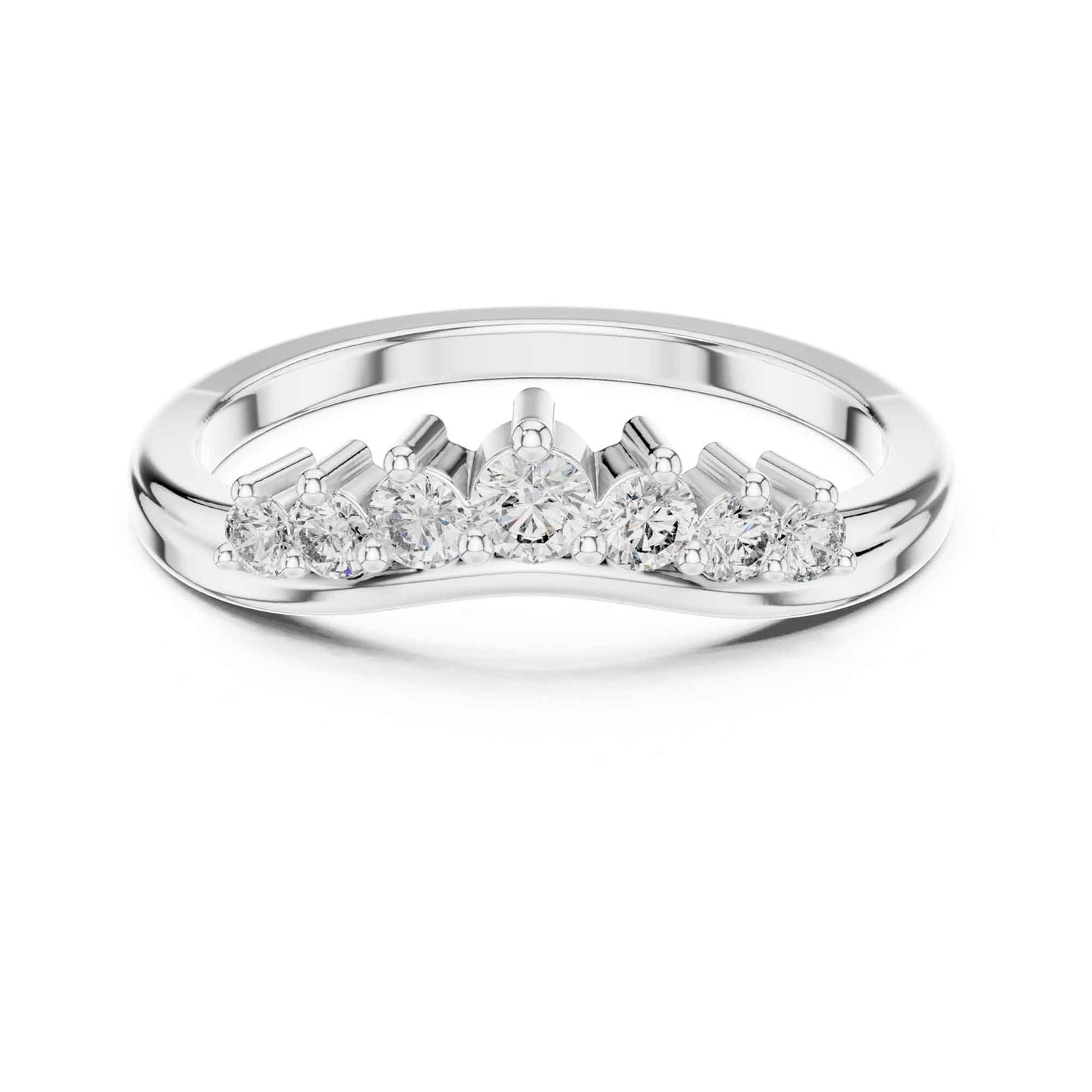 Round Diamond Half-Eternity Band Ring