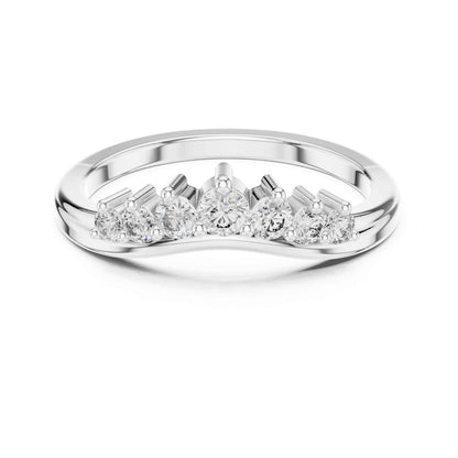 Round Diamond Half-Eternity Band Ring