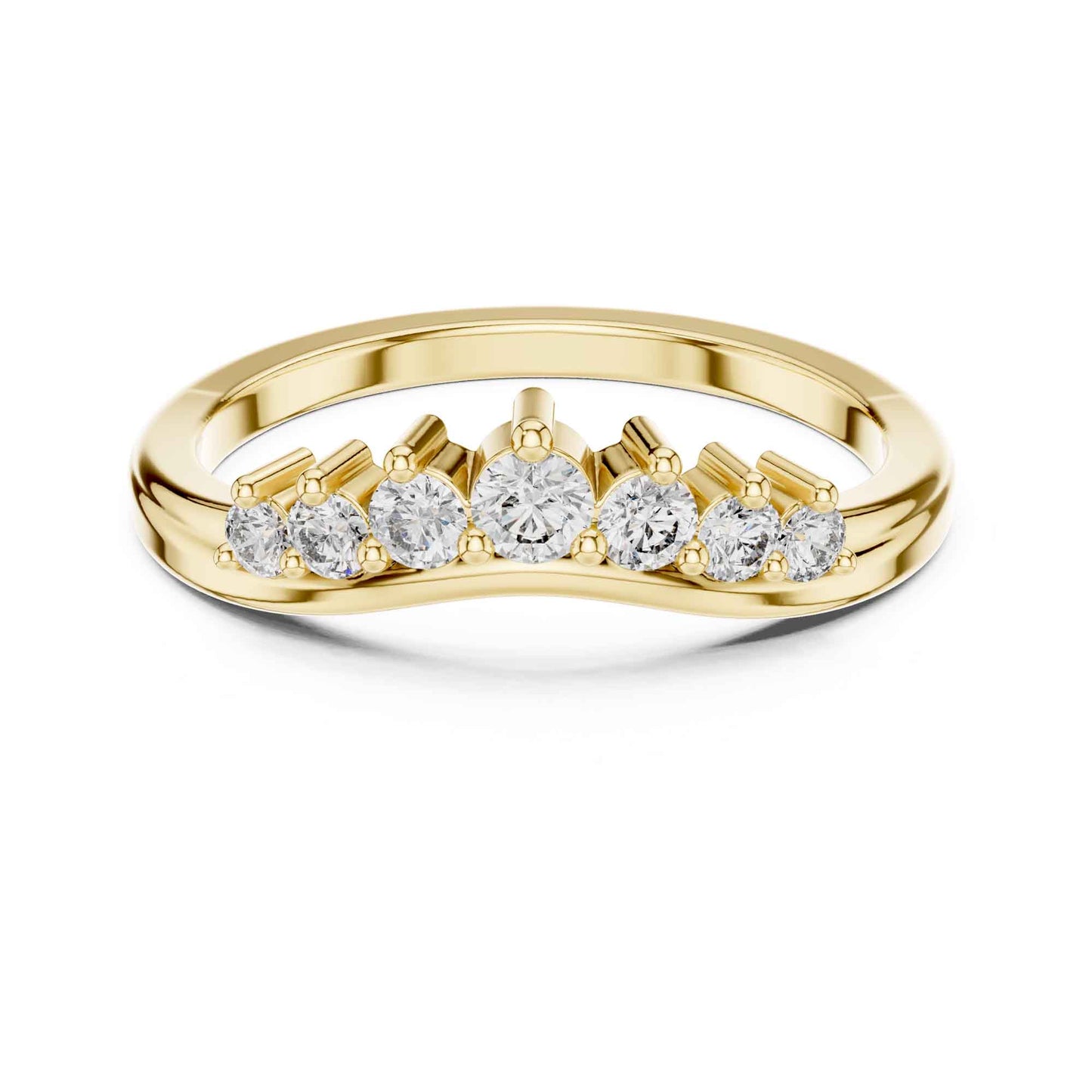 Round Diamond Half-Eternity Band Ring