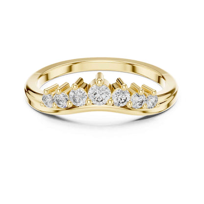 Round Diamond Half-Eternity Band Ring