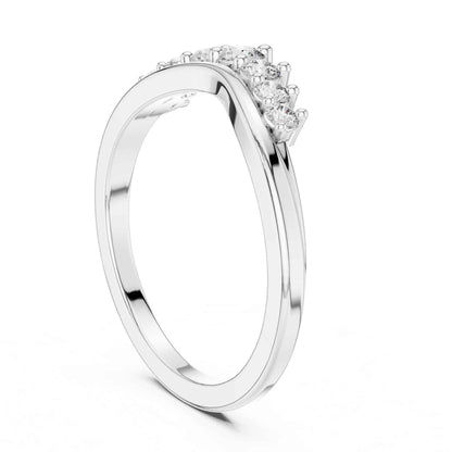 Round Diamond Half-Eternity Band Ring