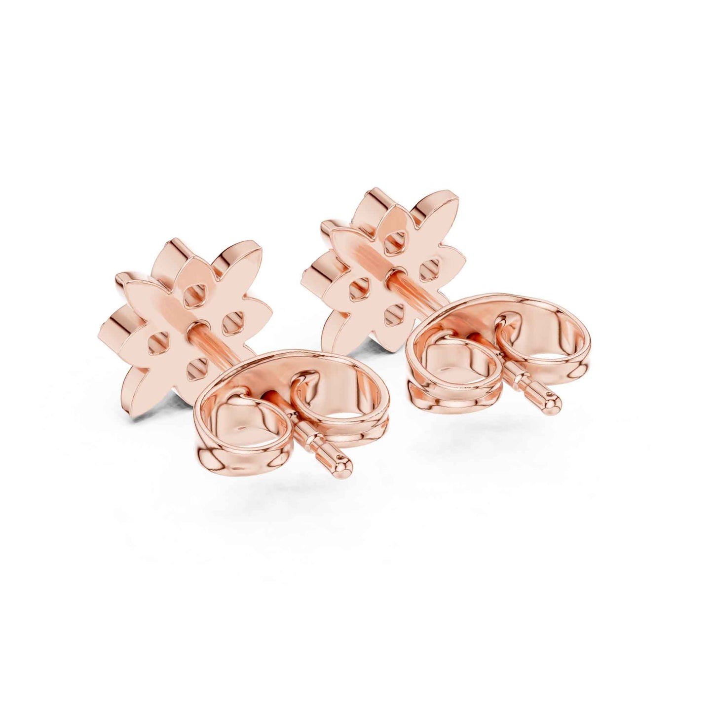 Floral Cluster Lab Grown Diamond Stud Earrings