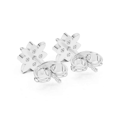 Floral Cluster Lab Grown Diamond Stud Earrings