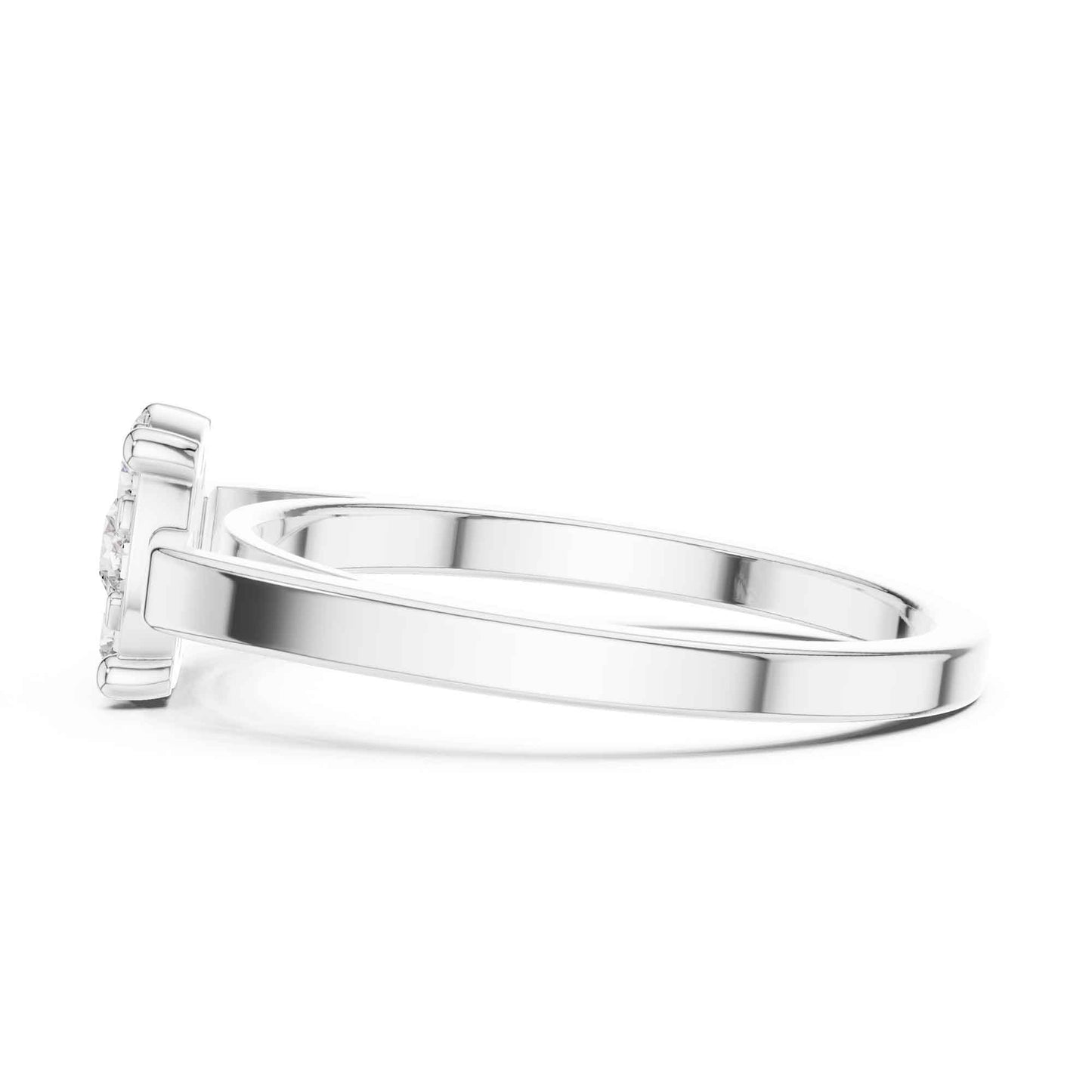 Cushion-Style Round Diamond Cluster Engagement Ring