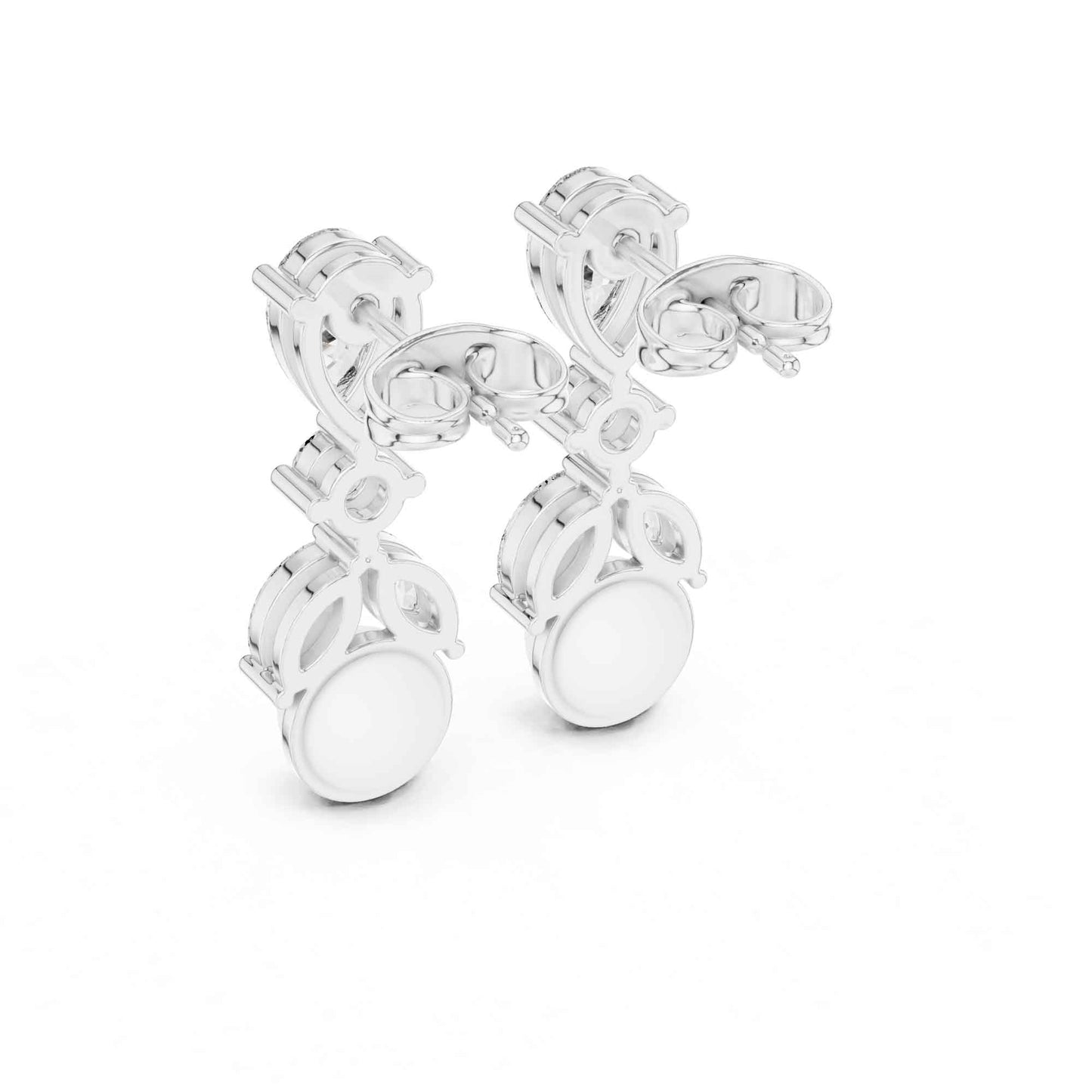 Seraphine Lab Grown Diamond With Pearl Drop & Dangle Earrings