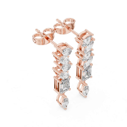 Linear Radiance Lab Grown Diamond Drop & Dangle Earrings
