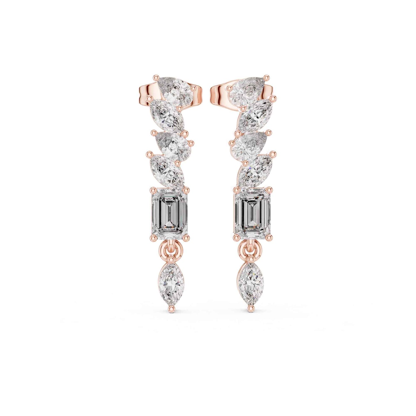 Linear Radiance Lab Grown Diamond Drop & Dangle Earrings