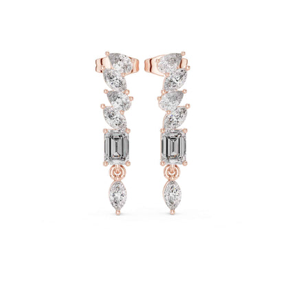 Linear Radiance Lab Grown Diamond Drop & Dangle Earrings