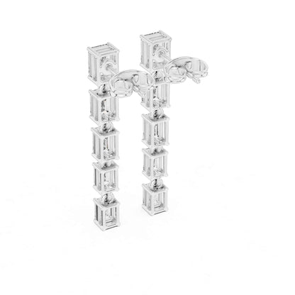 Emerald Cascade Lab Grown Diamond Drop & Dangle Earrings