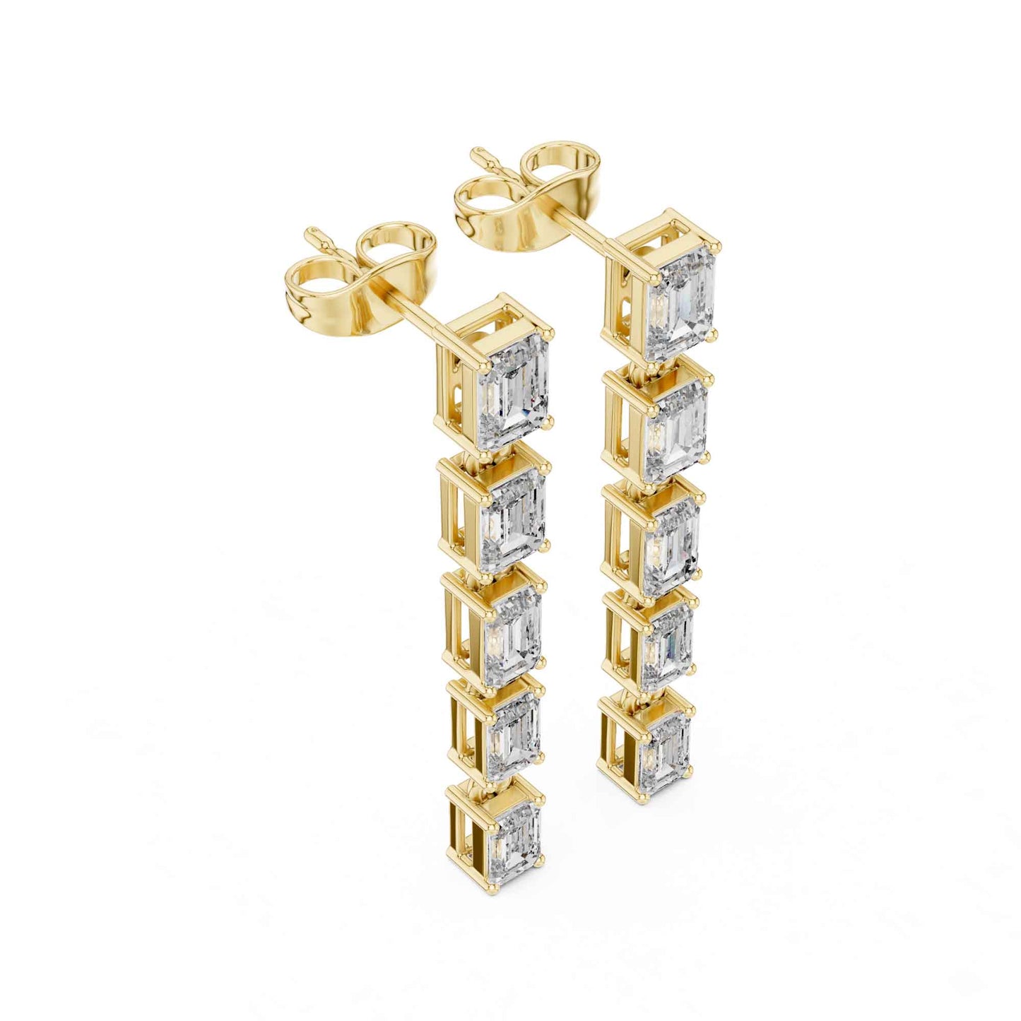 Emerald Cascade Lab Grown Diamond Drop & Dangle Earrings