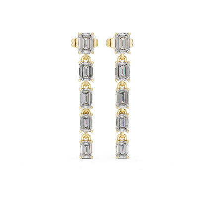 Emerald Cascade Lab Grown Diamond Drop & Dangle Earrings