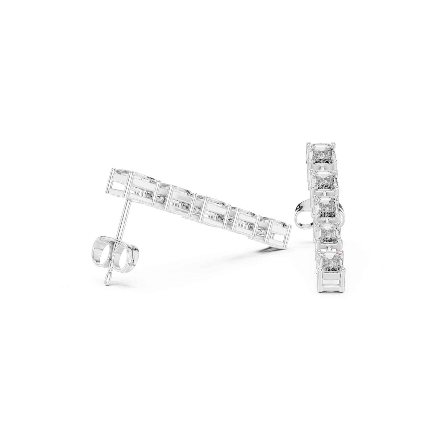 Emerald Cascade Lab Grown Diamond Drop & Dangle Earrings