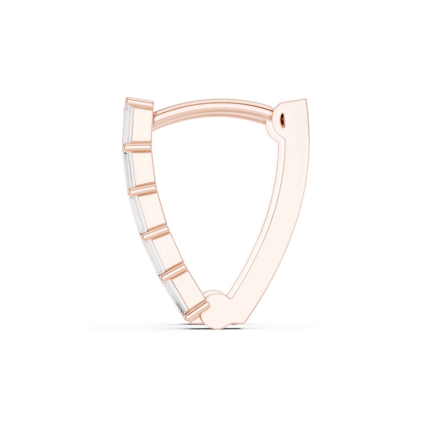 Baguette Straight Lab Grown Diamond Minimal Hoop & Huggie Earrings