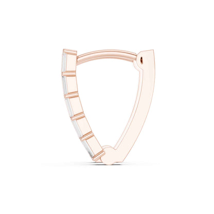 Baguette Straight Lab Grown Diamond Minimal Hoop & Huggie Earrings
