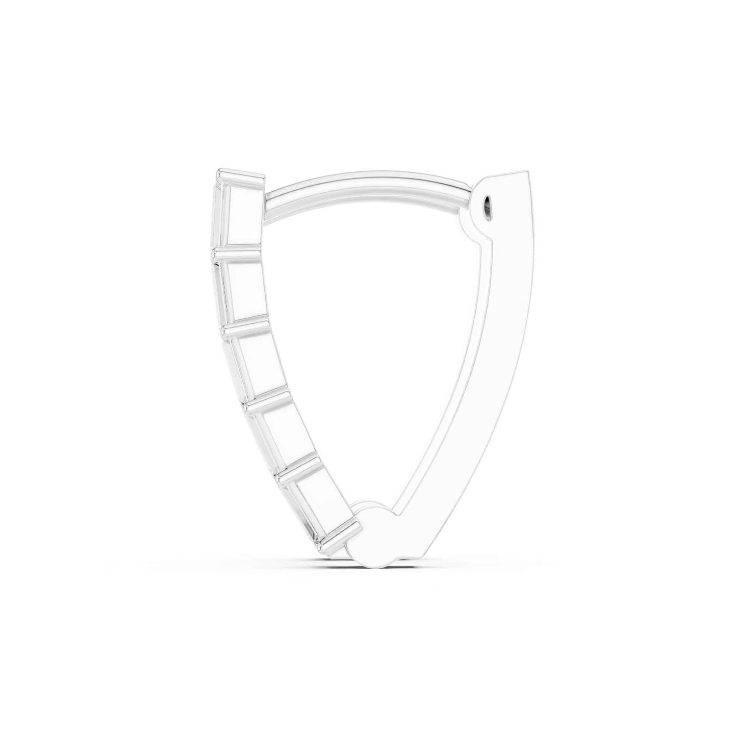 Baguette Straight Lab Grown Diamond Minimal Hoop & Huggie Earrings