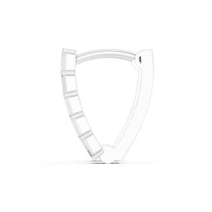 Baguette Straight Lab Grown Diamond Minimal Hoop & Huggie Earrings