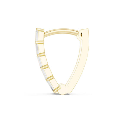 Baguette Straight Lab Grown Diamond Minimal Hoop & Huggie Earrings