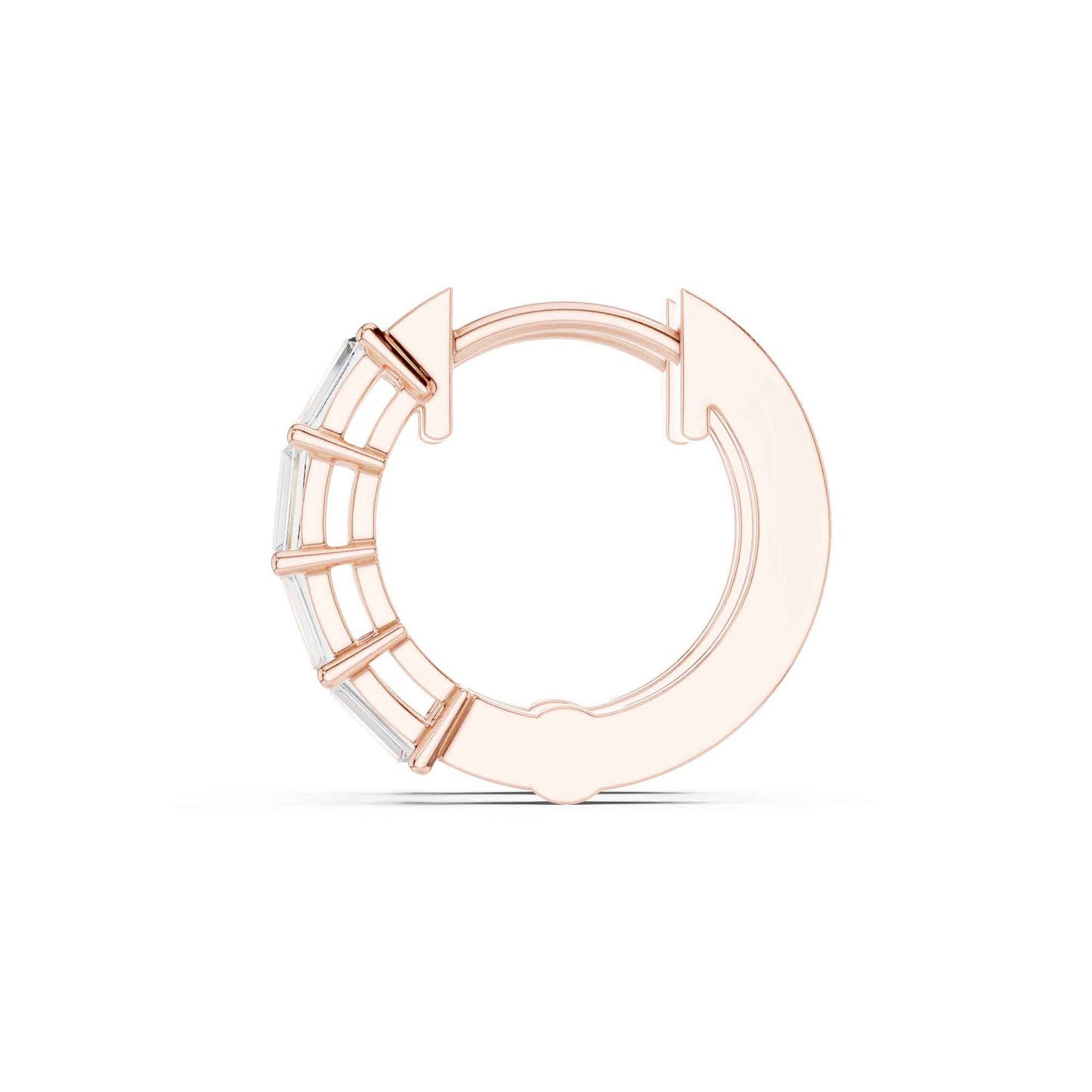 Baguette Straight Cut Lab Grown Diamond Hoop & Huggie Earrings
