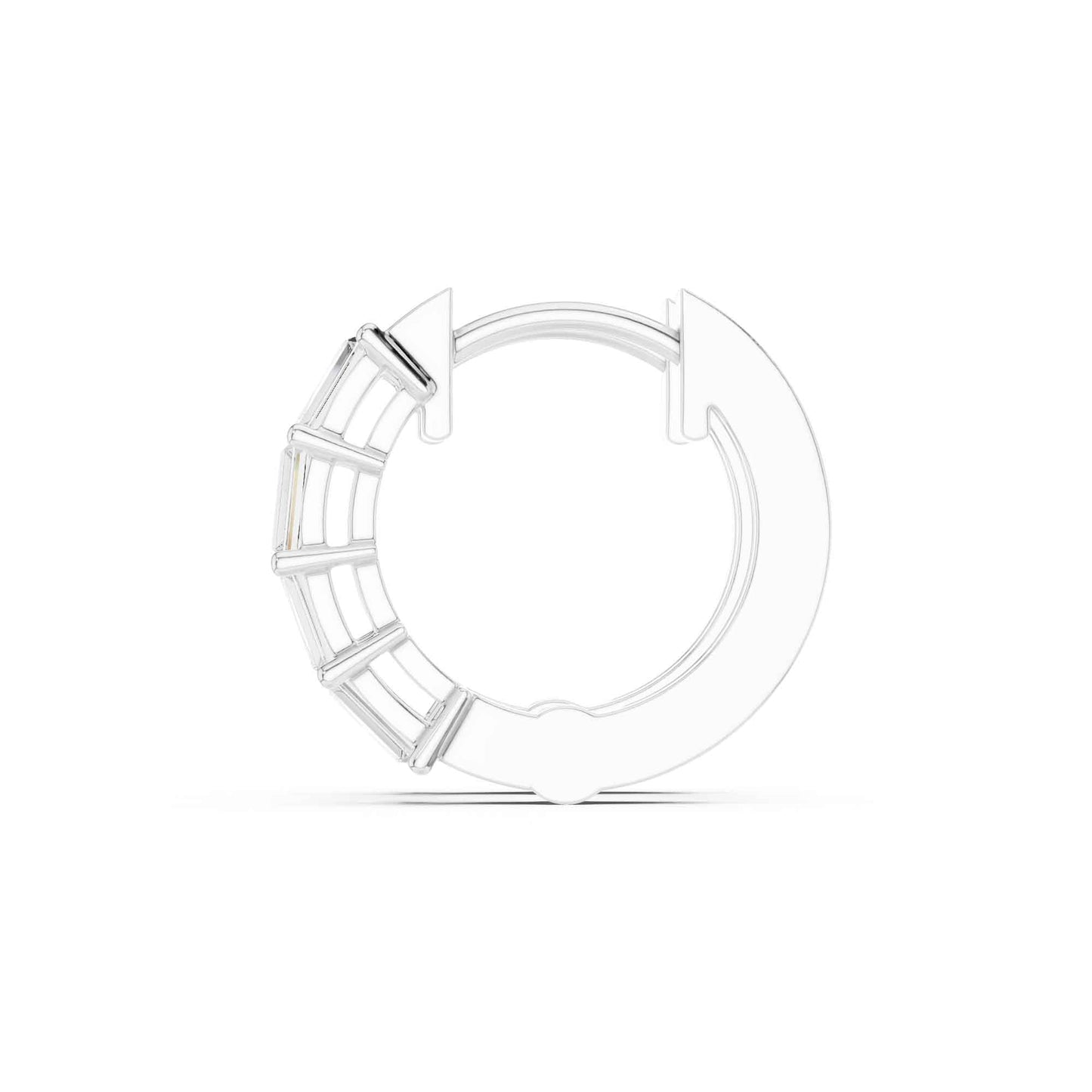 Baguette Straight Cut Lab Grown Diamond Hoop & Huggie Earrings