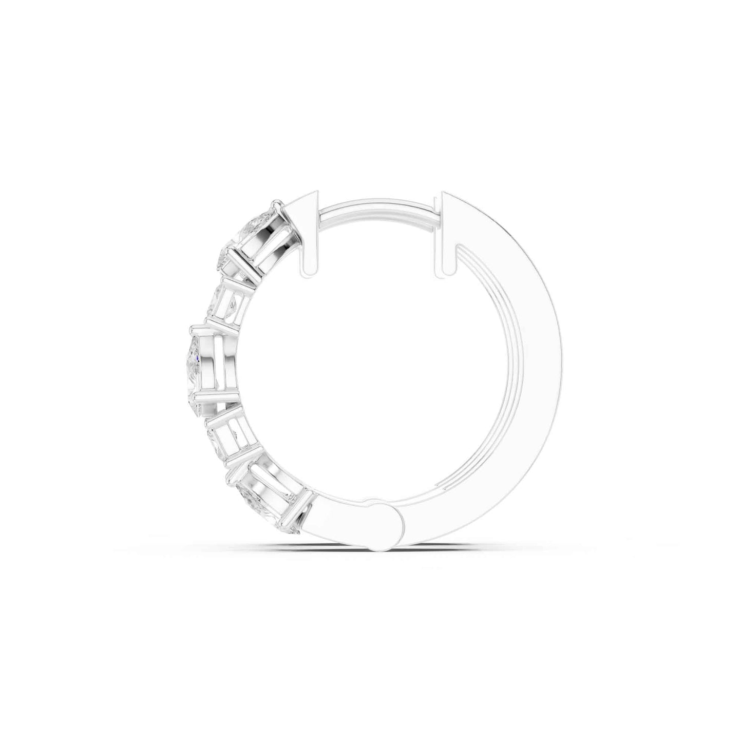 Pear & Princess Cut Lab Grown Diamond Hoop & Huggie Earrings