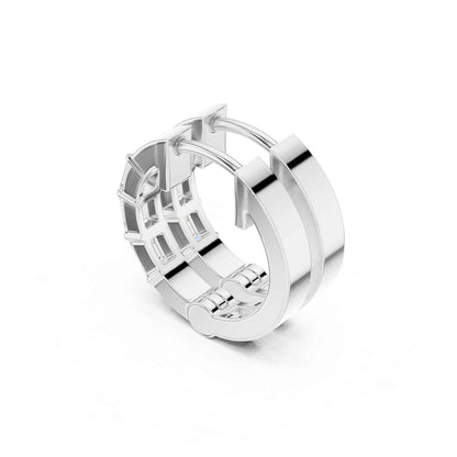 Emerald Cut Lab Grown Diamond Hoop & Huggie Earrings