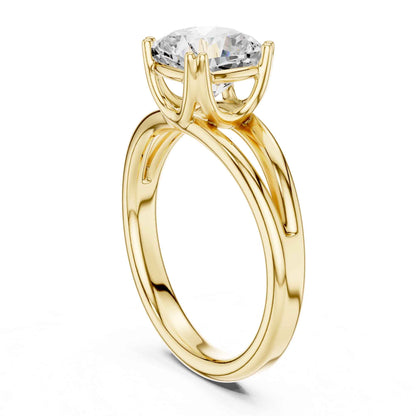 2 Carat Cushion Cut Lab Grown Diamond Split Shank Ring